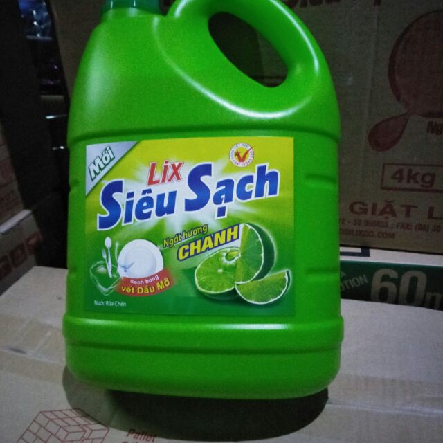 Nước rửa chén Lix siêu sạch 4kg.