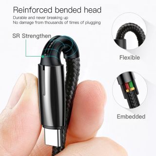 Cáp sạc Iphone 200 cm có đèn báo Baseus Horizontal