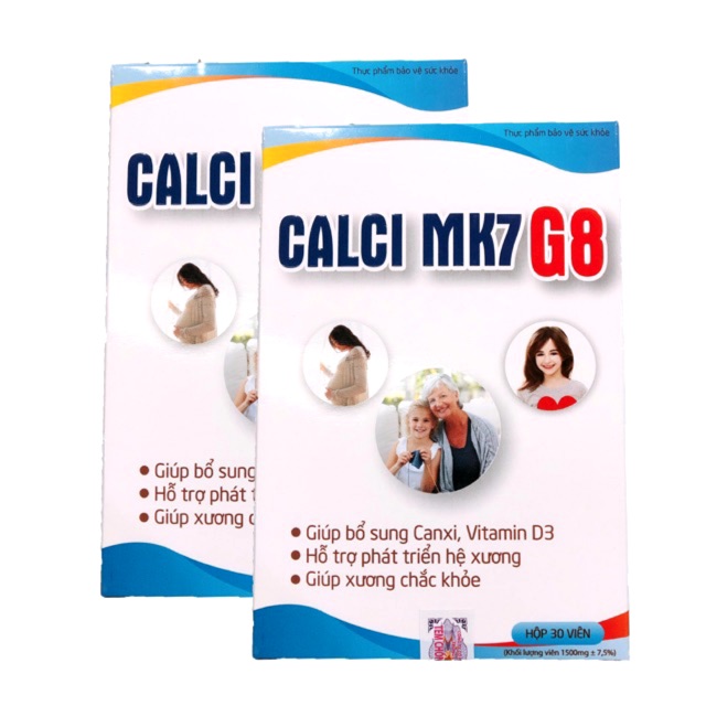 Calci MK7 G8 giúp bổ sung canxi , vitaminD3 , hỗ trợ phát triển hệ xương , giúp xương chắc khỏe