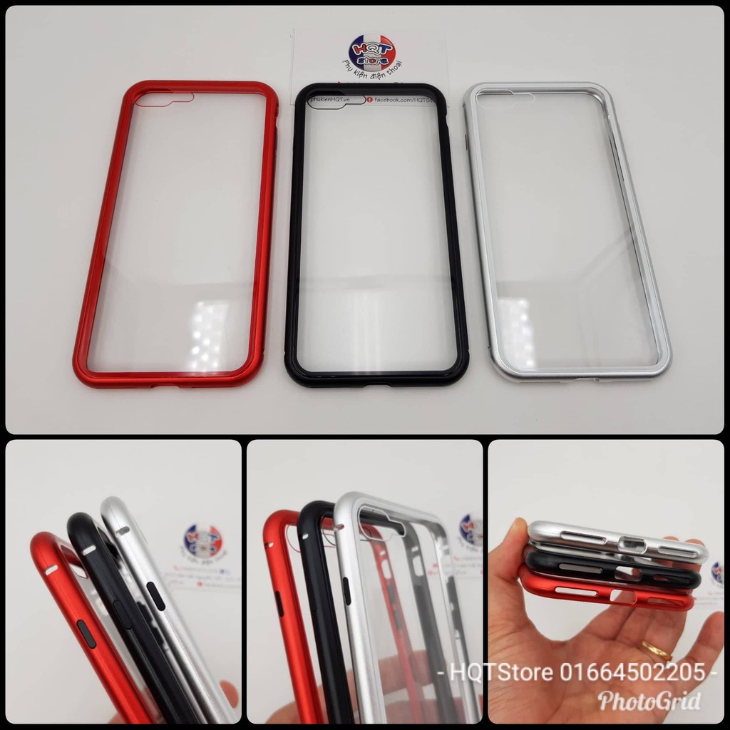 Ốp lưng hít nam châm kính 9H Likgus IP 8 Plus / 7 Plus / 6 Plus / 6S Plus - Magnetic Adsorption Case