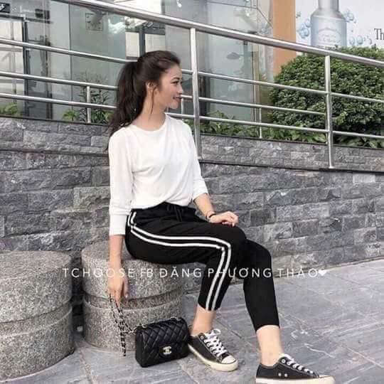 Quần thể thao nữa 2 sọc