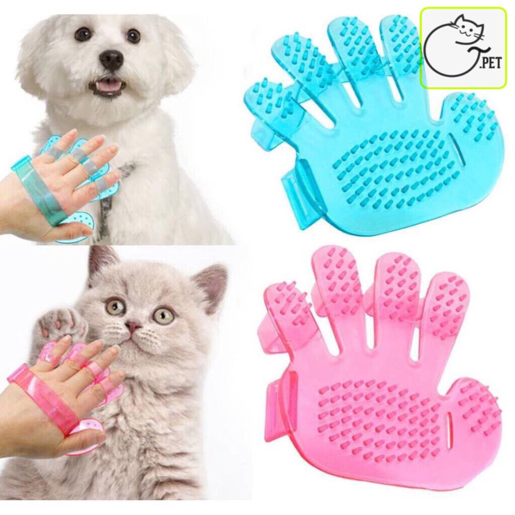 Găng Tay Chải Lông Rụng Và Tắm Cho Chó Mèo | Tpetshop