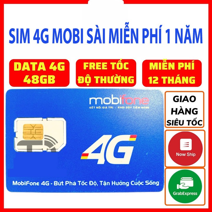 Sim Mobifone 1 Năm Dung Lượng Data Khủng Sài Không Giới Hạn Max Băng Thông Đủ 12Tháng