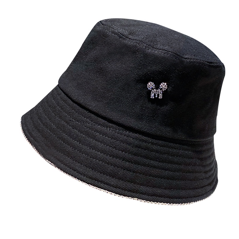 Nón Tai Bèo Chống Nắng Xuân Thu Đính Đá Rhinestone Phong Cách Hàn Quốc Dễ Phối Đồ Cho Nữ