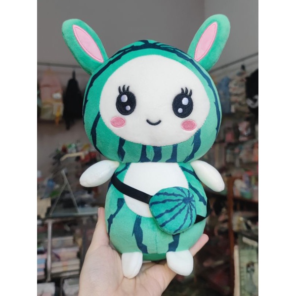 Gấu bông thỏ dưa hấu 24x15cm G1423