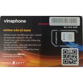 Phôi sim 4G vinaphone dùng để nâng cấp sim thường, 3G lên sim 4G, đổi số qua sim mới