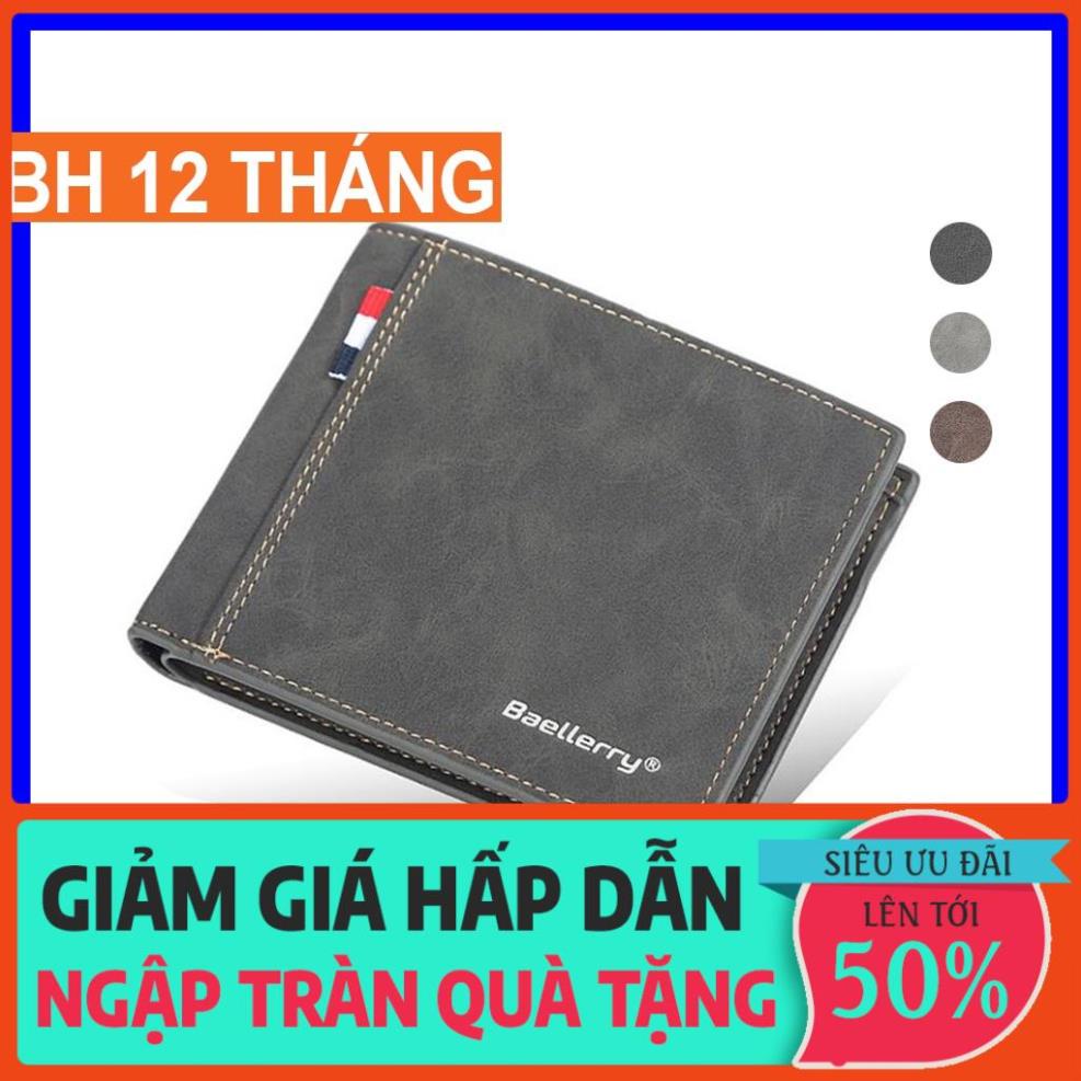 12.12 Ví nam da cao cấp Baellerry đựng tiền và thẻ, bóp nam thời trang cao cấp da xịn đựng tiền nhỏ gọn mini -VN02
