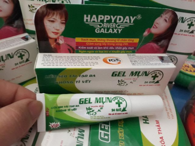 Sỉ lố 12 tuyp gel mụn xóa thâm _ liền sẹo happyday mẫu mới giá cài 52k