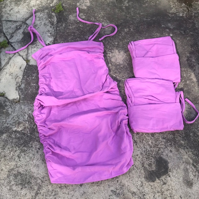 Váy 2 dây nhún eo tự buộc đầm body 2 dây sexy váy body chất coton đẹp | BigBuy360 - bigbuy360.vn