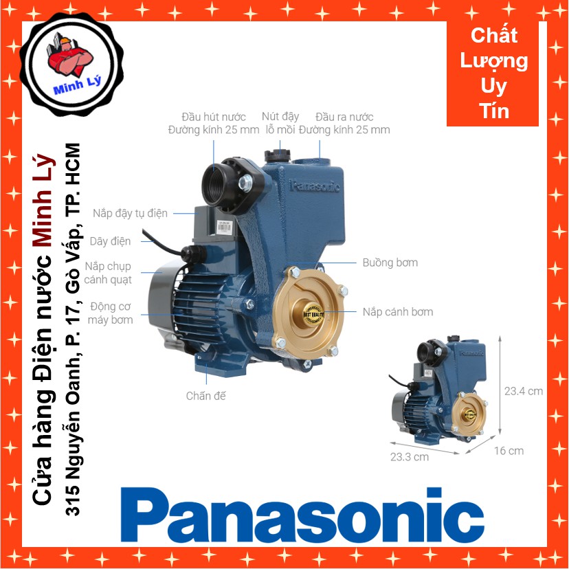 Bơm Đẩy Cao 200W - PANASONIC® GP-200JX Cao Cấp (45lít/phút-30m)