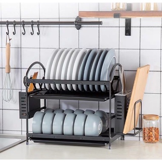 Kệ Úp Chén, Dĩa Inox 2 Tầng Đa Năng Sơn Tĩnh Điện