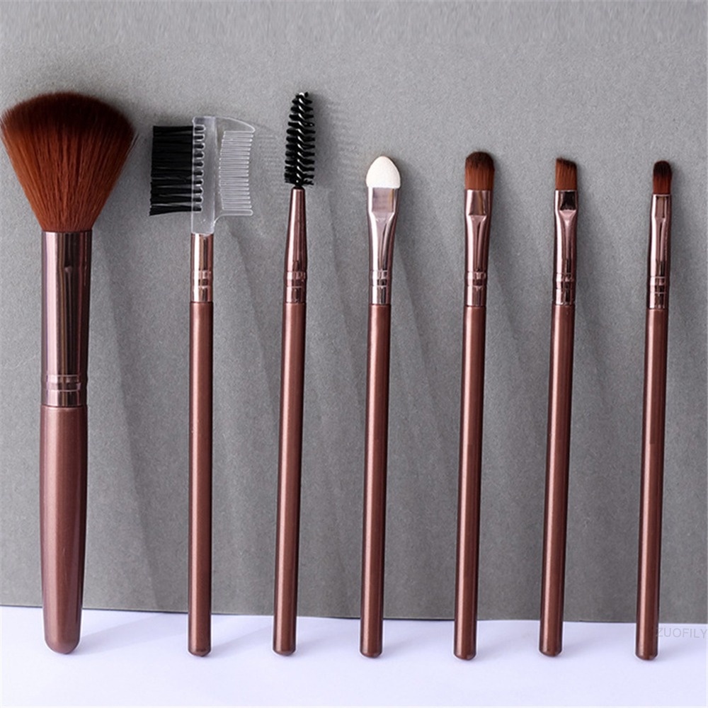 Set 7 Cọ Trang Điểm Phấn Mắt / Kem Nền / Lông Mày / Che Khuyết Điểm Màu Đen