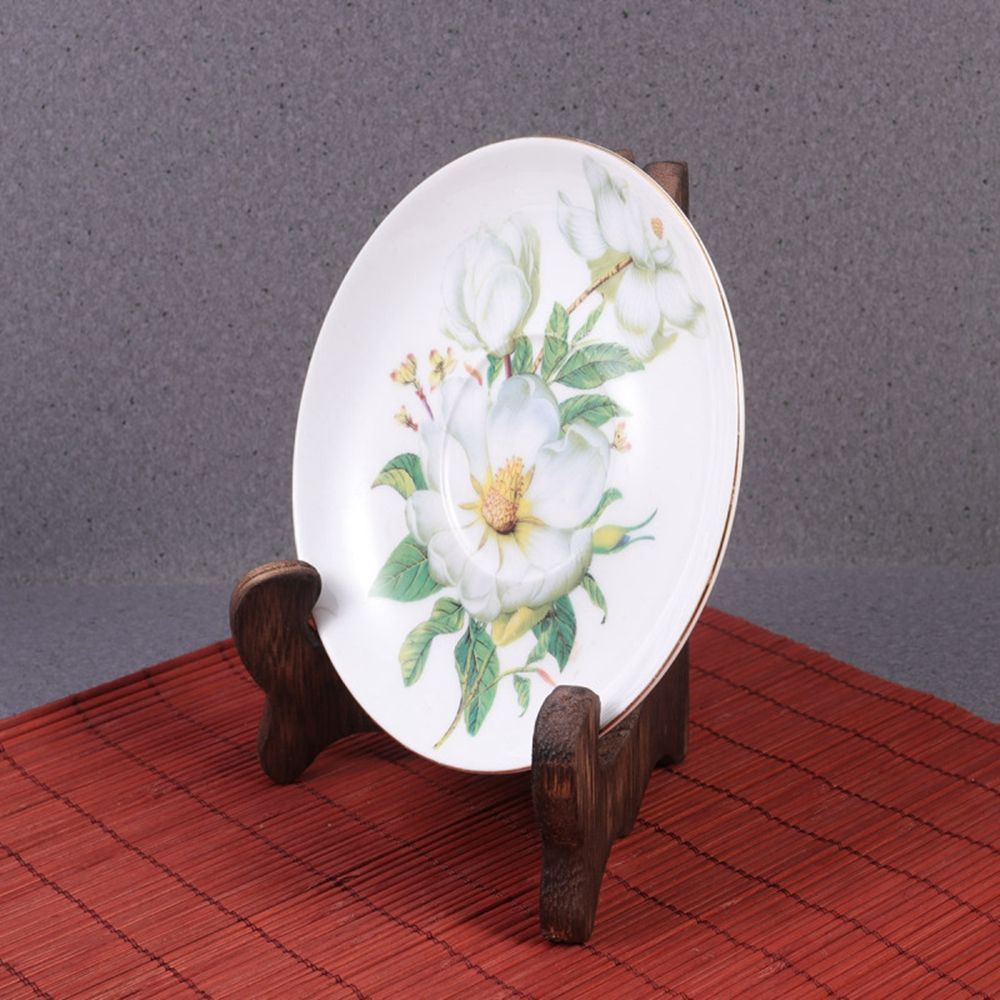 Giá gỗ trưng bày đĩa lót ly/đĩa đựng bánh kem có thể gấp gọn phong cách retro trang trí nội thất