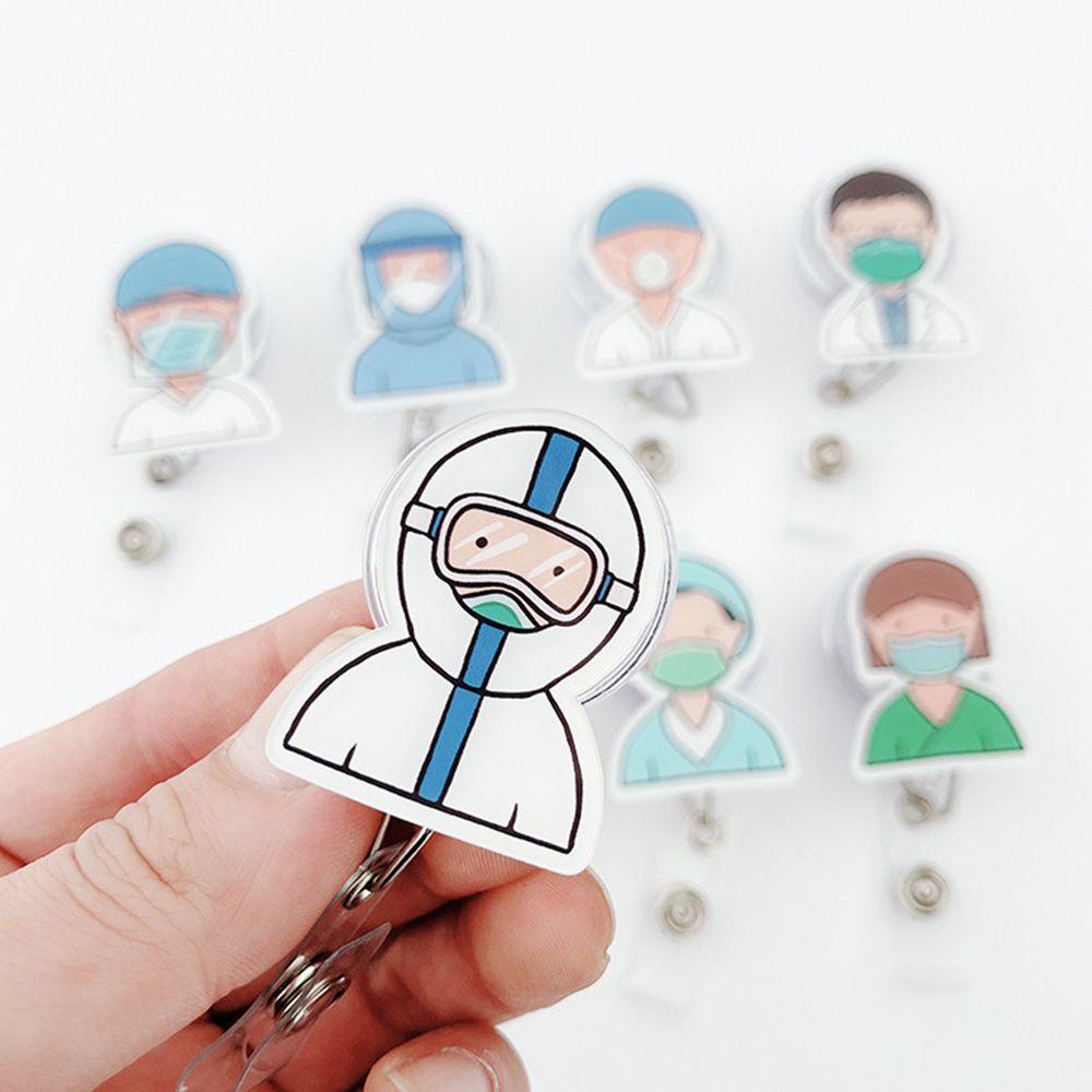 Móc Khóa Treo Thẻ ID / Huy Hiệu Di Động Có Thể Thu Gọn Giá Đỡ