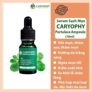 Serum làm sạch mụn Caryophy Portulaca Ampoule Làm Dịu Da Mờ Thâm Do Mụn Do sẹo 10ml