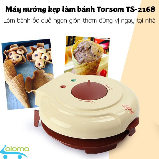 (tặng 3 móc dán tường)Máy nướng kẹp làm bánh 2 mặt Torsom TS-2168⚡ nướng bánh mì làm ốc quế kẹp sandwich làm trứng cuộn