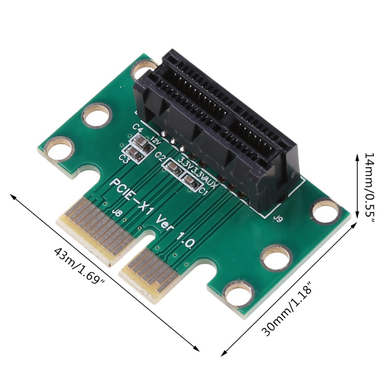 Card Chuyển Đổi PCI-E PCI Express X1 PCI E PCIE X1 Sang X1 90 Độ Cho 1U Server Chassis