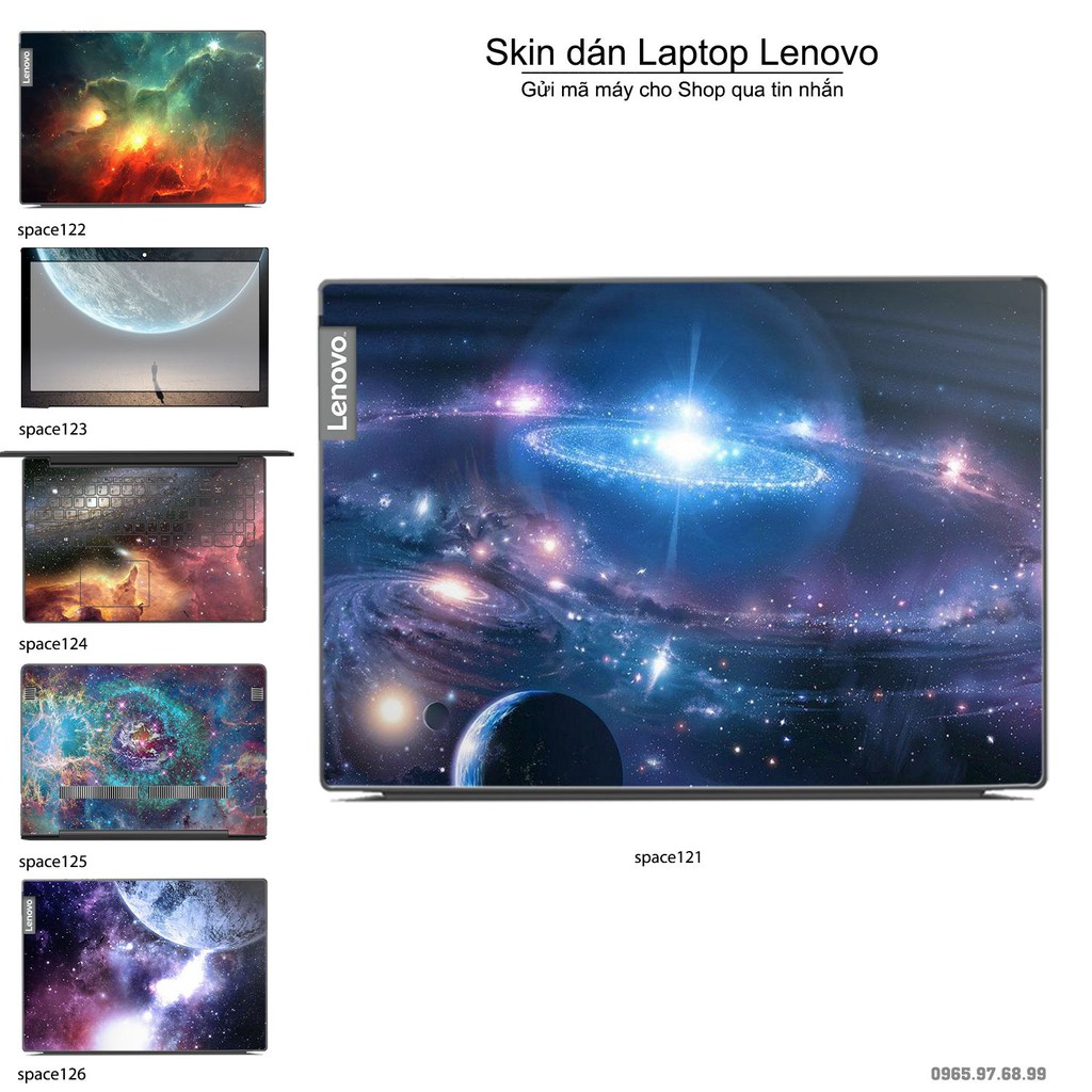 Skin dán Laptop Lenovo in hình không gian nhiều mẫu 21 (inbox mã máy cho Shop)