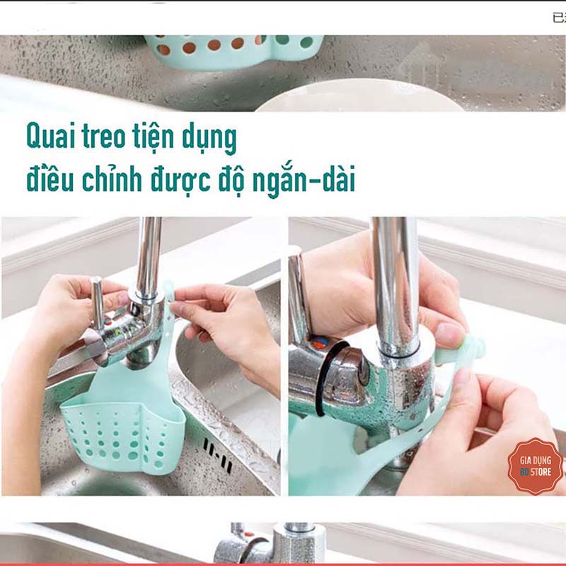 Giỏ phơi ráo treo vòi nước rửa chén tiện dụng ( GIỎ TREO BỒN RỬA )