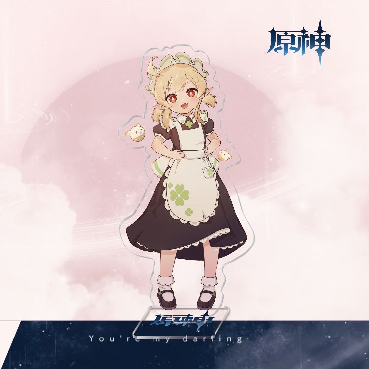 Mô hình Standee nhân vật Genshin Impact trong trang phục hầu gái