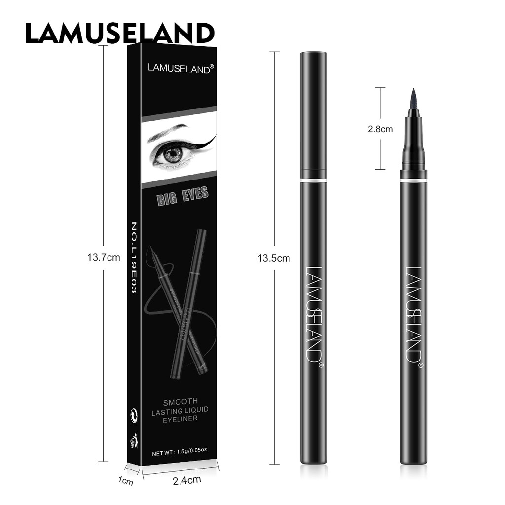 Bút kẻ mắt nước LAMUSELAND màu đen lâu trôi 1.5g L19E03