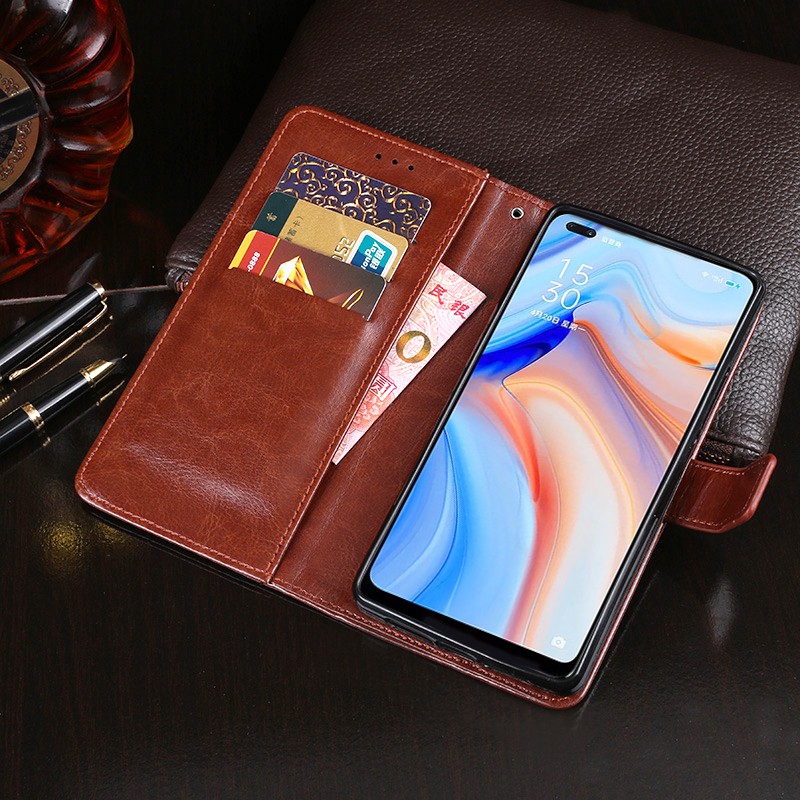 Bao Da Điện Thoại Pu Nắp Lật Kèm Ngăn Đựng Thẻ Cho Oppo Reno4 Reno 4 Ốp | BigBuy360 - bigbuy360.vn