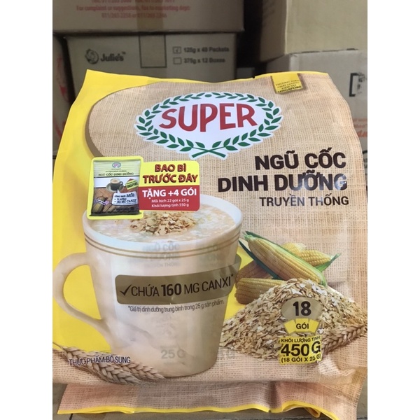 Ngũ cốc dinh dưỡng Super 450g( 18gói x20g) date 2/2023