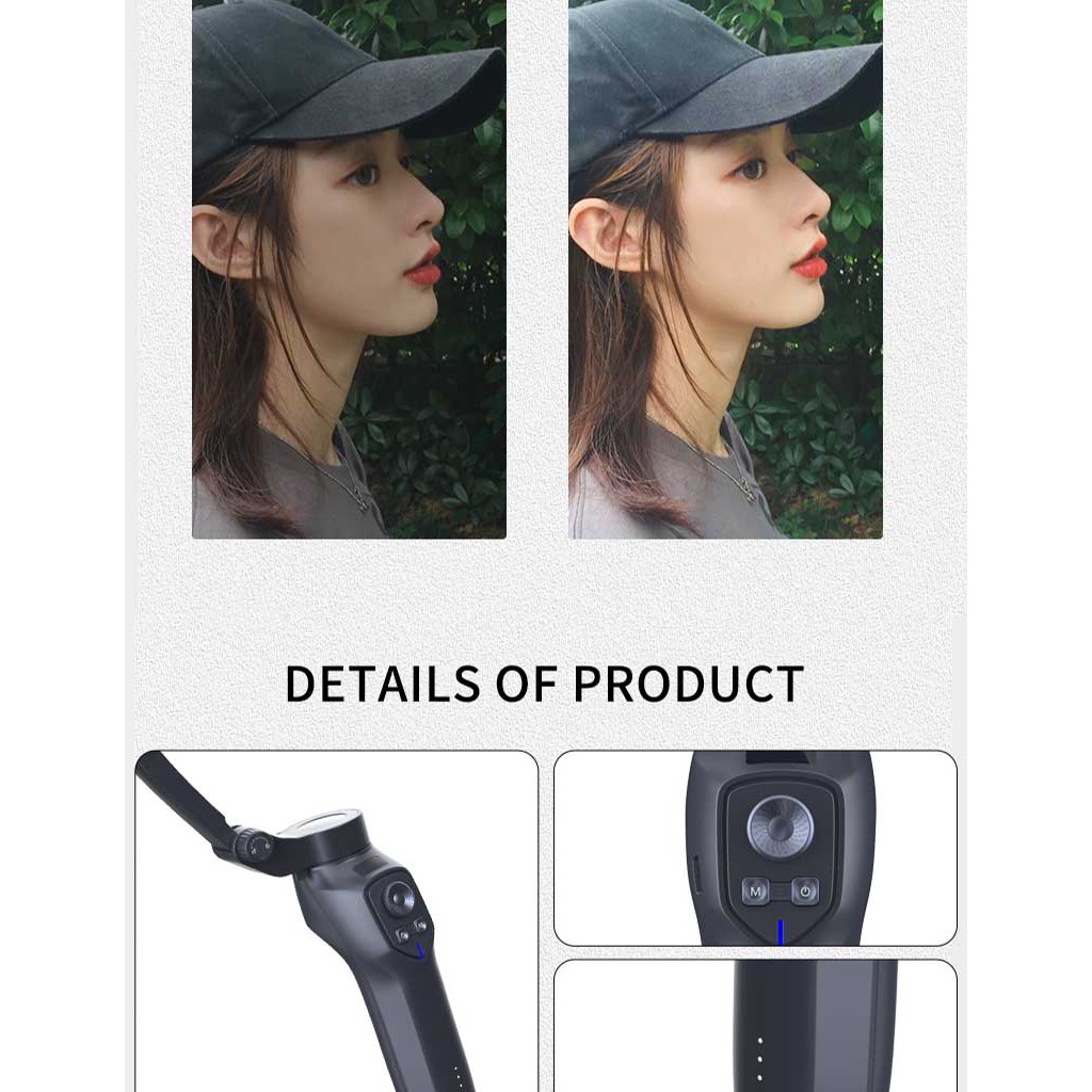 Tay cầm chống rung Gimbal Hukey g7 pro/ G7 Pro Edition cho điện thoại và camera hành trình gopro | BigBuy360 - bigbuy360.vn