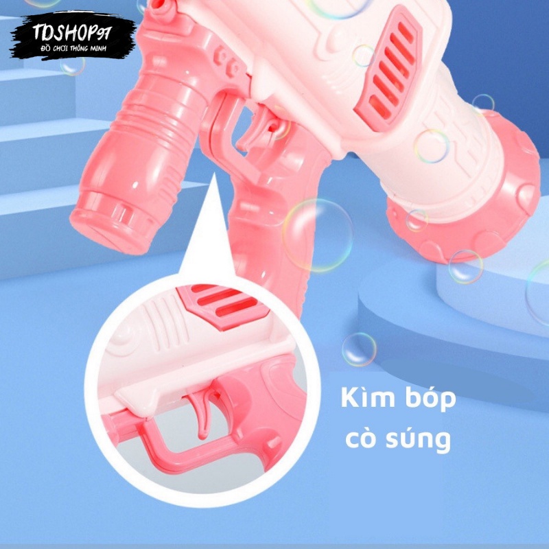 Máy bắn bong bóng xà phòng loại to 32 nòng, phun bóng siêu nhiều, siêu mạnh, tặng xà phòng dùng thử, tdshophn