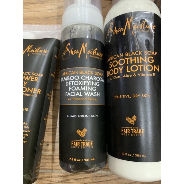 tổng hợp sản phẩm xà phòng đen Shea Moisture