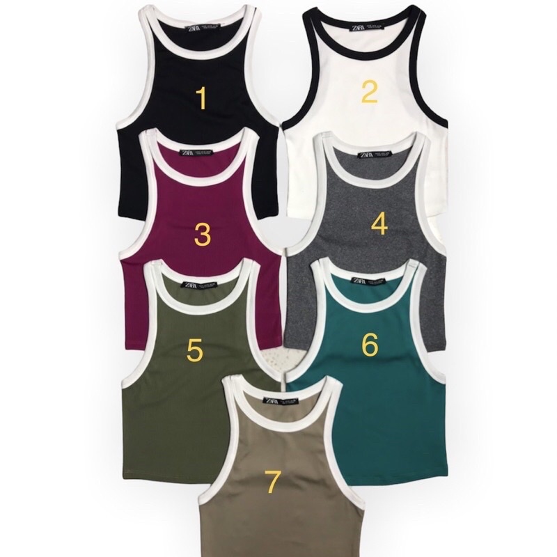 ÁO BA LỖ CROPTOP GÂN VIỀN