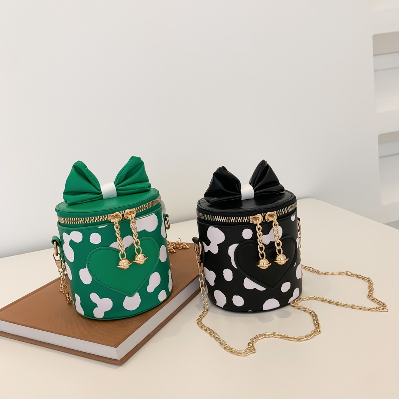 Túi Xách Đeo Vai Hình Trụ Cỡ Nhỏ Phối Dây Xích Thời Trang 2022 Cho Nữ