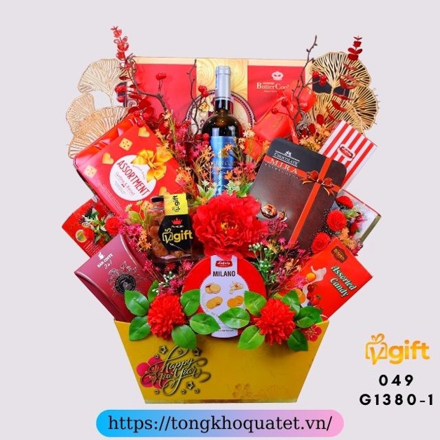Giỏ Quà Tết 2022 Mẫu Giỏ 1300 - 1380 ( 5 Giỏ Quà Tết). | BigBuy360 - bigbuy360.vn