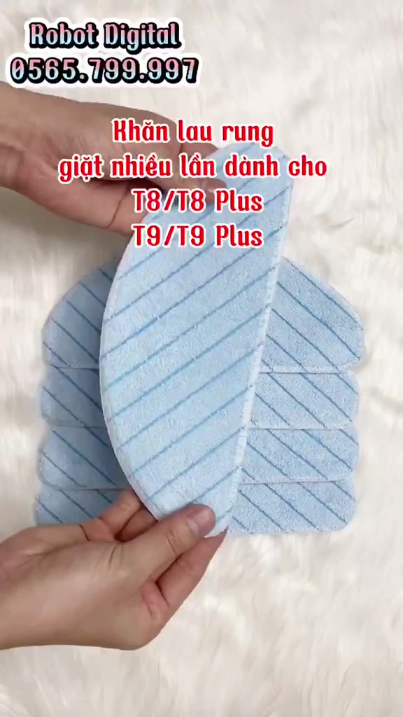 Phụ kiện khăn lau rung giặt nhiều lần cho robot hút bụi Ecovacs Deebot T8,T9 aivi, max, power, Aivi Plus, OzmoT8, OzmoT9 | BigBuy360 - bigbuy360.vn