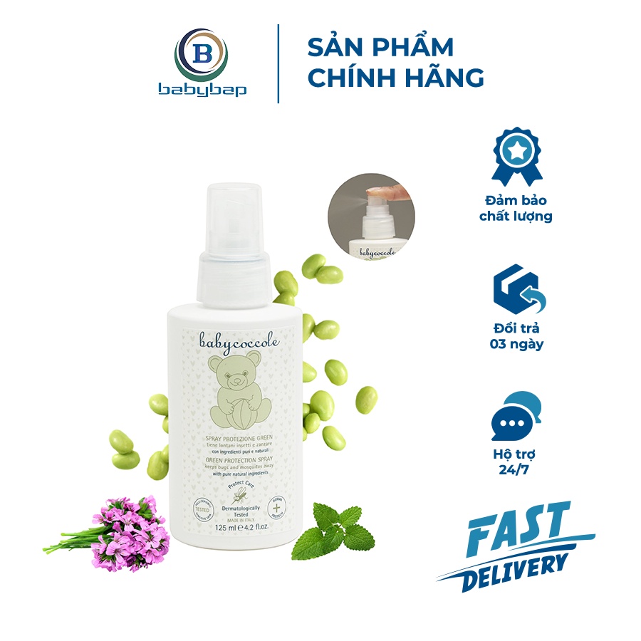 Xịt Xua Muỗi Chiết Xuất Tía Tô Đất Và Cây Phong Lữ Babycoccole 0M+ Hương Chanh Sả The Mát