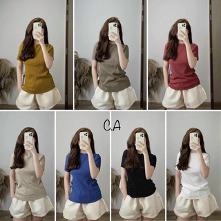 Áo Len Đũa Chất Mềm Mịn- Áo len nữ tay cộc, dáng basic đủ màu