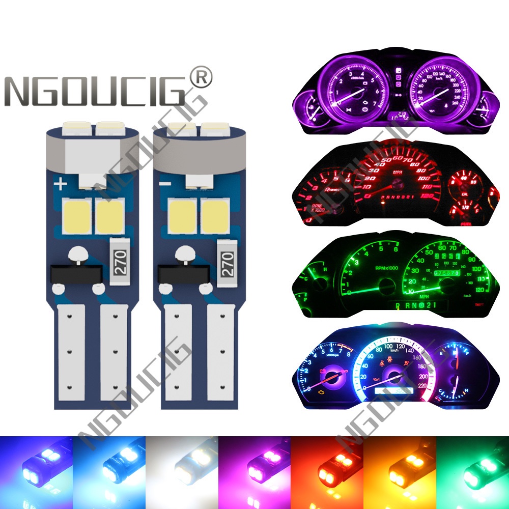 Bóng Đèn Led T5 6SMD 2016 W1.2 W3W DC12V Chuyên Dụng Cho Bảng Điều Khiển Xe Hơi
