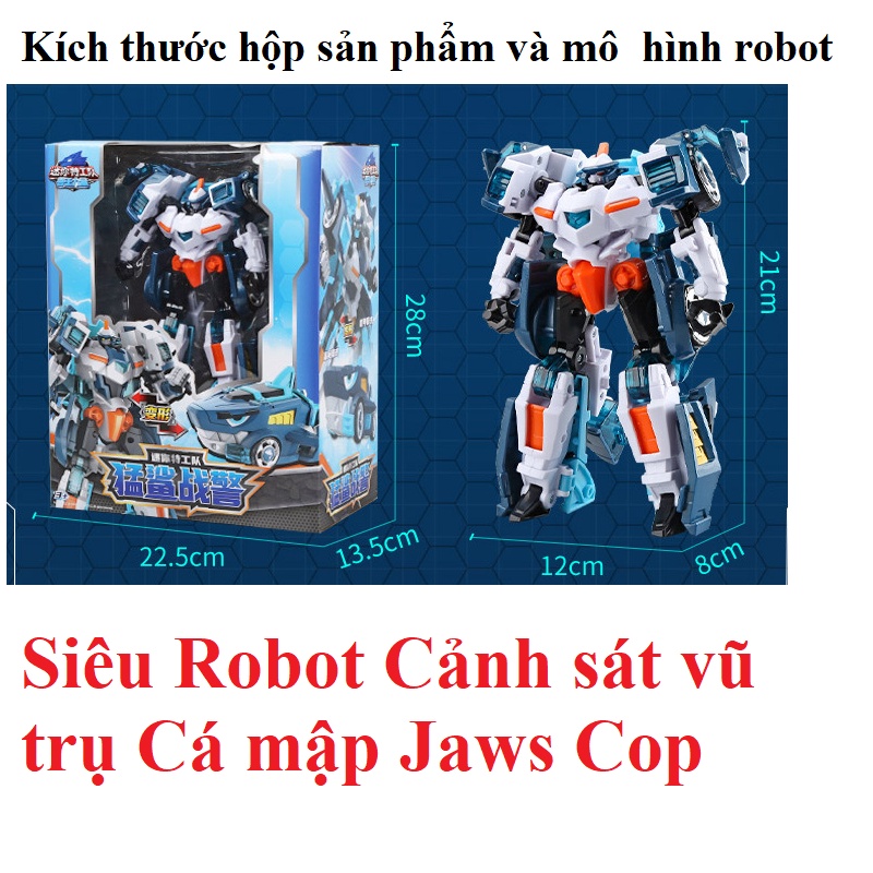 Đồ chơi miniforce mô hình Siêu Robot Cảnh sát vũ trụ Cá mập Jaws Cop đồ chơi trẻ em