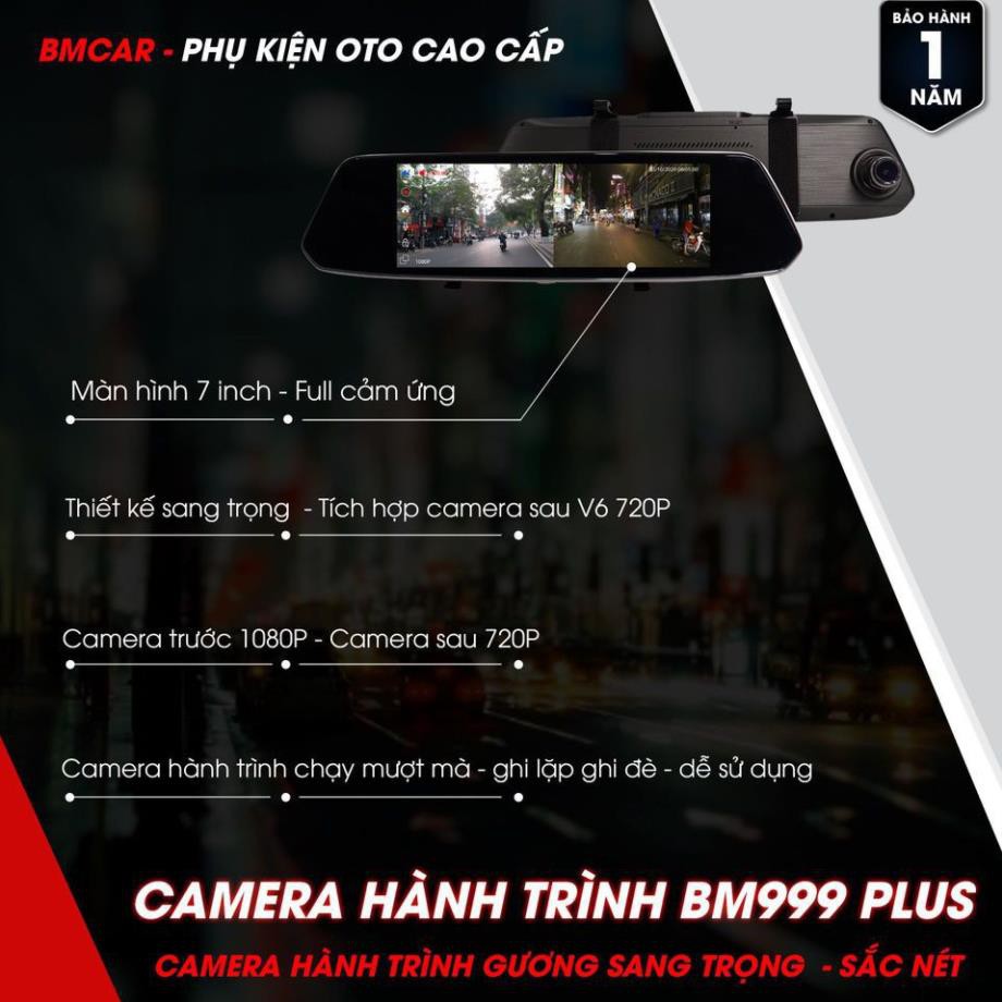 Camera hành trình xe ô tô Gương Chiếu Hậu ô tô Ekleva BM999 PLUS+thẻ 32G 7 Inch Màn Hình Cảm Ứng, Cảm Biến Chuyển Động | BigBuy360 - bigbuy360.vn
