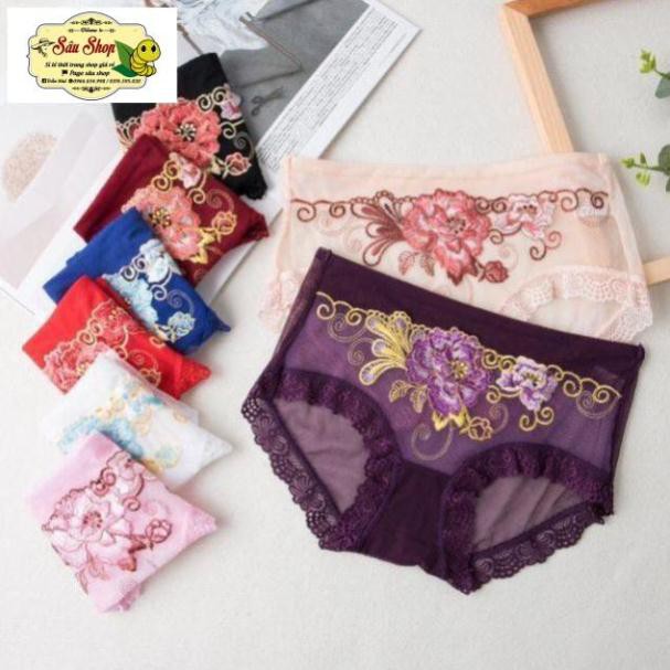 Quần Lót Ren Thêu Hoa Tàng Hình Siêu Thoáng Mát (SP000974 ) (Dười 60kg) | BigBuy360 - bigbuy360.vn