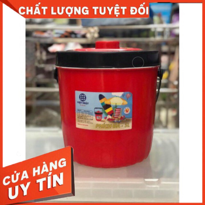 Thùng đá (phích đá) tròn giữ nhiệt 5l Việt Nhật - Chất lượng cao-Giá rẻ.