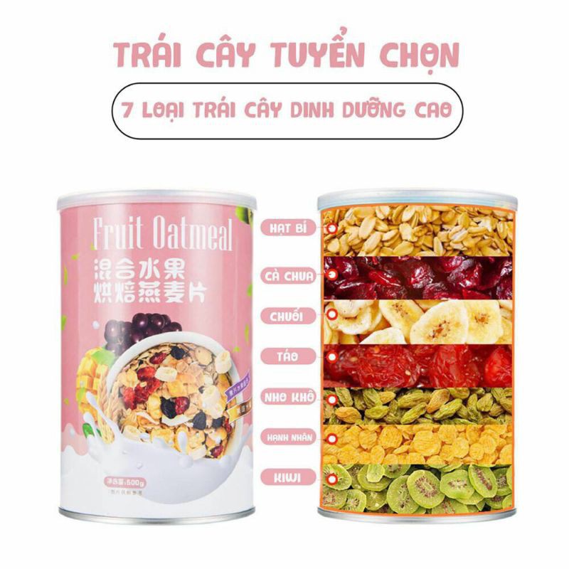 ngũ cốc giảm cân yến mạch mix hạt hoa quả Oatmeal