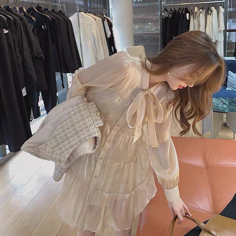 Váy ulzzang khuy ngọc babydoll cao cấp - M18 - bluegirl - [Mã SKAMCLU10 giảm 7% tối đa 20K] | BigBuy360 - bigbuy360.vn