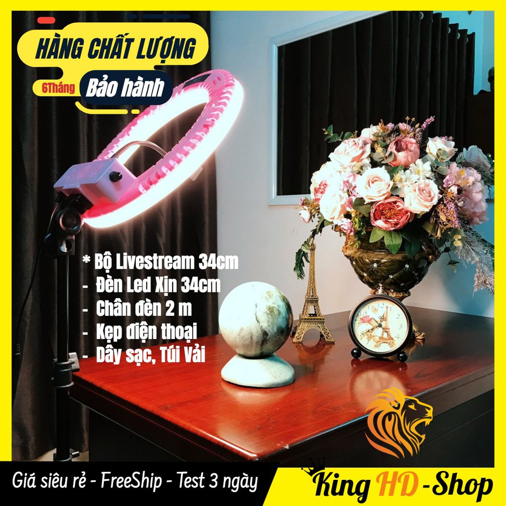 [CHÍNH HÃNG] Bộ Đèn Livestream 34cm Cao Cấp - Siêu Đẹp, Siêu Bền, Siêu Sáng, Full Đồ - Bảo Hành 6 Tháng 🌺FREESHIP🌺