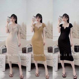 [Hàng Đẹp] Váy Body Tăm Dáng Dài 3 Màu Sexy Có Ảnh Thật Kèm Video