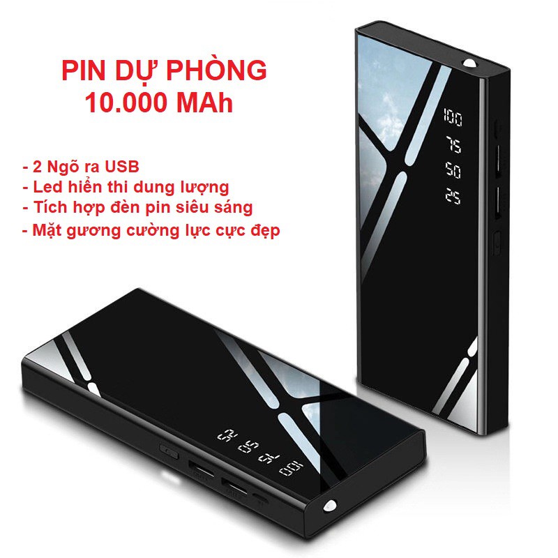 Sạc dự phòng 20000mAh Sạc 2 Cổng Hỗ Trợ Sạc Nhanh