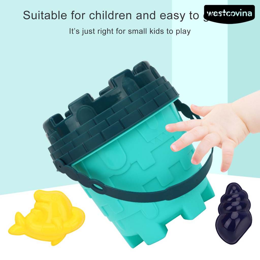 Bộ 6 Đồ Chơi Xúc Cát Bằng Nhựa Abs Cho Bé