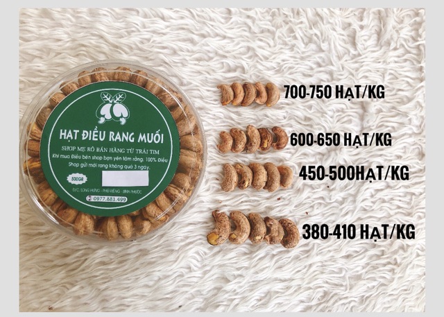 COMBO 5KG ĐIỀU RANG MUÔI, XẾP HỘP(380-410 HẠT/KG) LOẠI 1 | BigBuy360 - bigbuy360.vn
