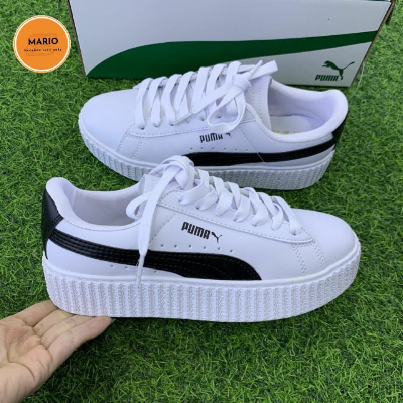 [Ảnh thật] giầy thể thao Puma BTS trắng vạch đen thời trang nữ