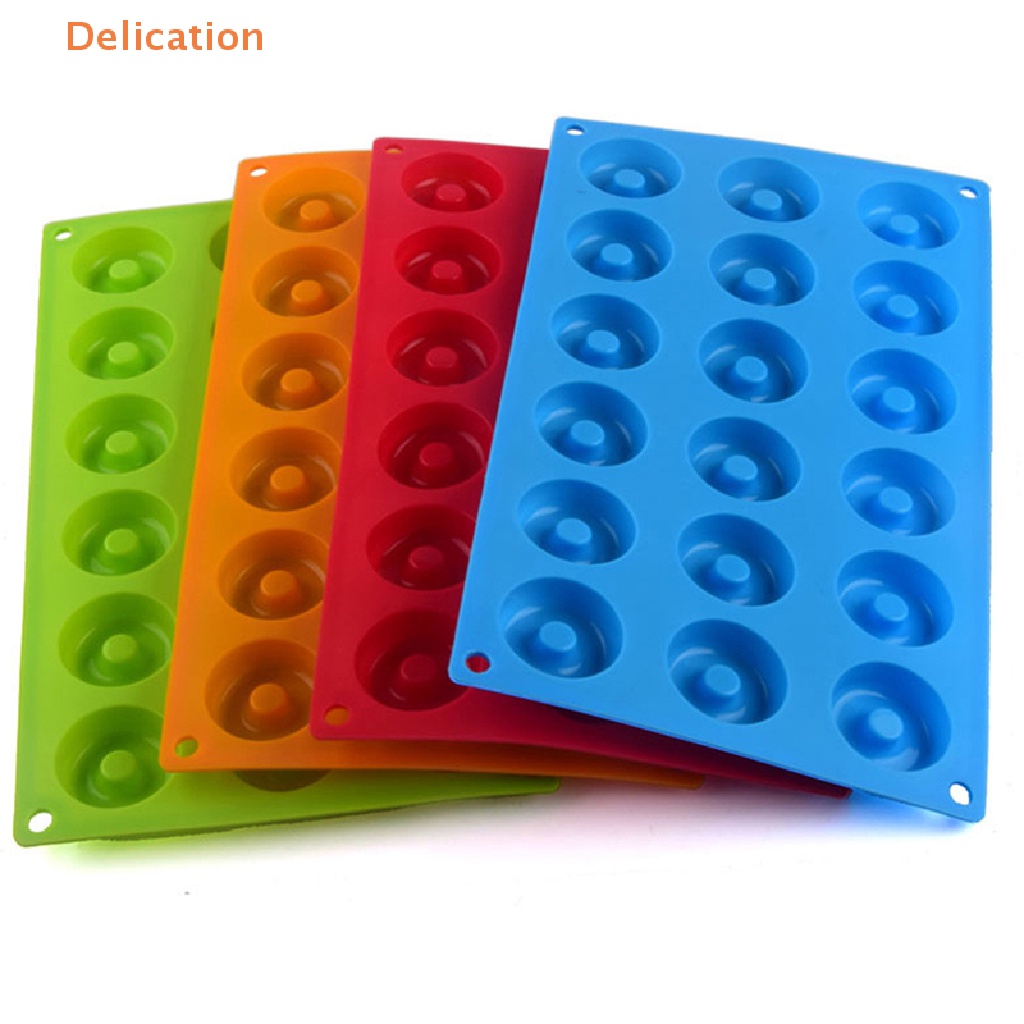 1 Khuôn Silicone Làm Bánh Donut 18 Ô 3D DIY